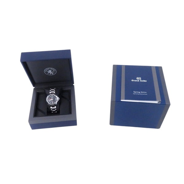 セイコー グランドセイコー スプリングドライブ GMT SBGE213 SEIKO 腕時計 黒文字盤