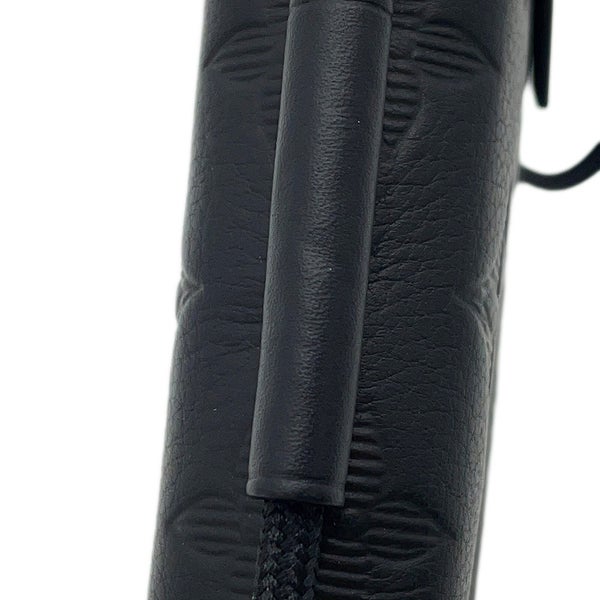 ルイヴィトン ショルダーバッグ モノグラム・シャドウ レースアップ・ポーチ M12601 LOUIS VUITTON ポシェット 黒 ブラック