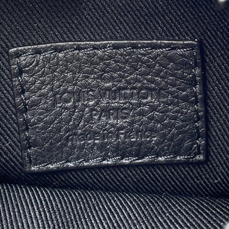 ルイヴィトン ショルダーバッグ モノグラム・シャドウ レースアップ・ポーチ M12601 LOUIS VUITTON ポシェット 黒 ブラック