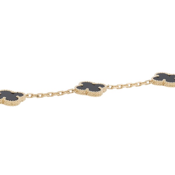 ヴァンクリーフ＆アーペル ブレスレット ヴィンテージ アルハンブラ ブレスレット 5モチーフ オニキス K18YG VCARA41300