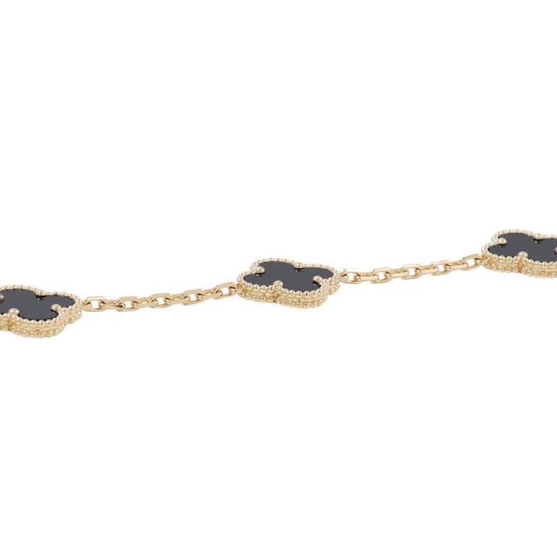 ヴァンクリーフ＆アーペル ブレスレット ヴィンテージ アルハンブラ ブレスレット 5モチーフ オニキス K18YG VCARA41300