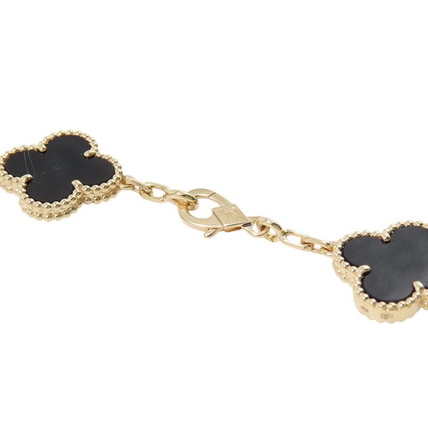 ヴァンクリーフ＆アーペル ブレスレット ヴィンテージ アルハンブラ ブレスレット 5モチーフ オニキス K18YG VCARA41300