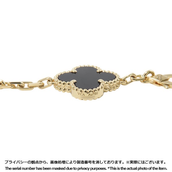 ヴァンクリーフ＆アーペル ブレスレット ヴィンテージ アルハンブラ ブレスレット 5モチーフ オニキス K18YG VCARA41300