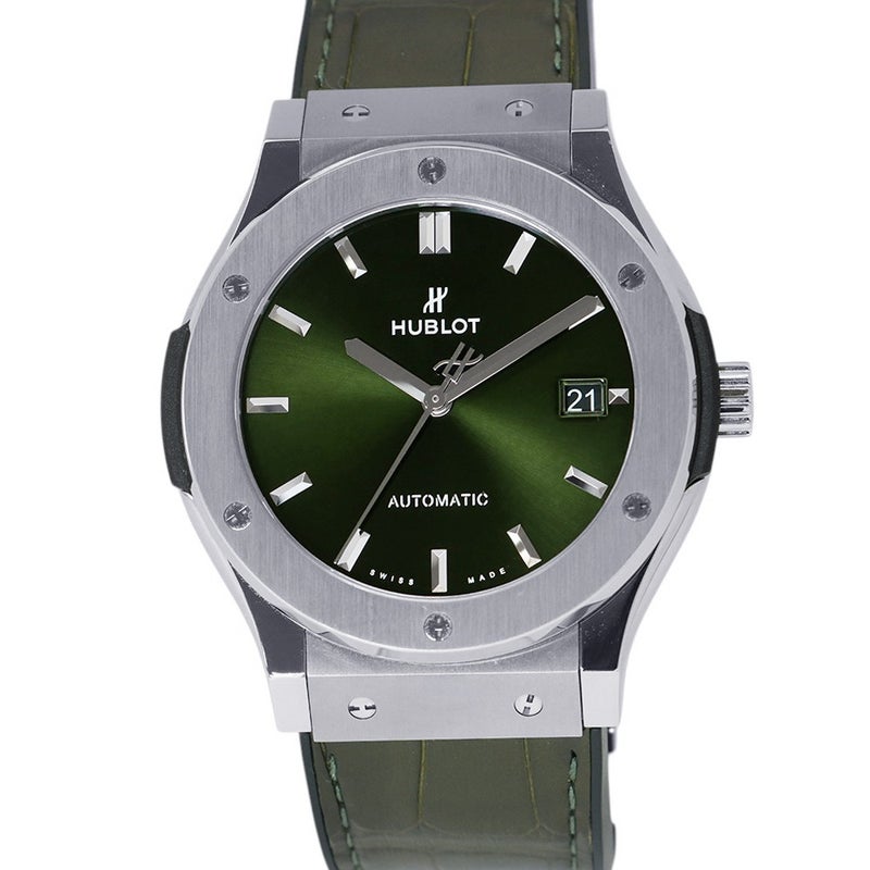 ウブロ クラシック・フュージョン チタニウム グリーン 511.NX.8970.LR HUBLOT 腕時計 グリーン文字盤