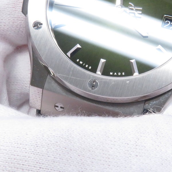 ウブロ クラシック・フュージョン チタニウム グリーン 511.NX.8970.LR HUBLOT 腕時計 グリーン文字盤
