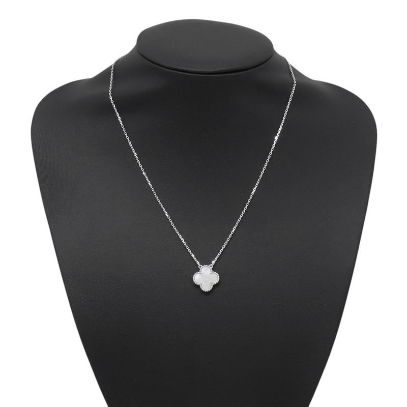 ヴァンクリ ネックレス ヴィンテージ アルハンブラ マザーオブパール K18WGホワイトゴールド VCARF48700 ペンダント