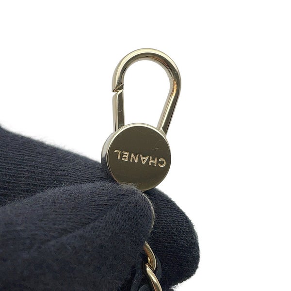 シャネル バッグチャーム ココマーク マトラッセ ミニバッグ ラムスキン AP4760 CHANEL ミニポーチ 小物入れ 黒