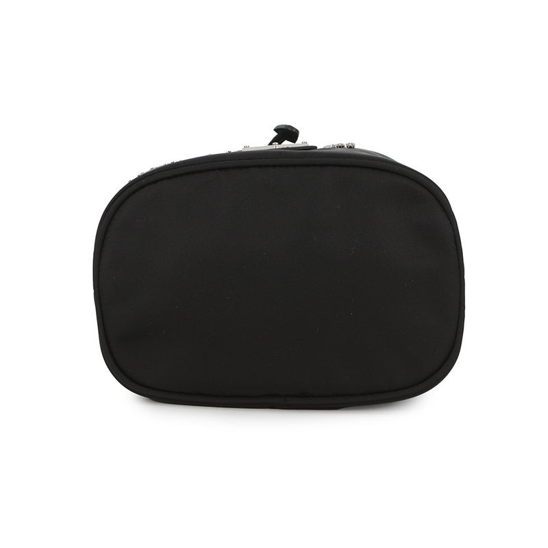 プラダ ハンドバッグ 巾着バッグ ラインストーン スタッズ ビーズ ナイロン 1BE067 PRADA 2ｗayショルダーバッグ 黒