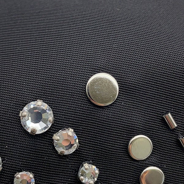 プラダ ハンドバッグ 巾着バッグ ラインストーン スタッズ ビーズ ナイロン 1BE067 PRADA 2ｗayショルダーバッグ 黒