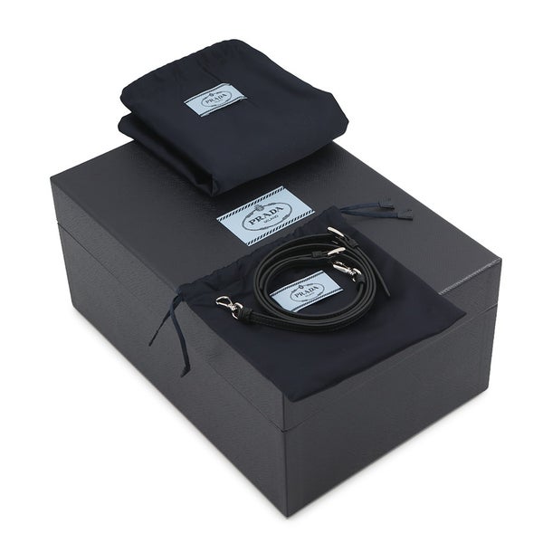 プラダ ハンドバッグ 巾着バッグ ラインストーン スタッズ ビーズ ナイロン 1BE067 PRADA 2ｗayショルダーバッグ 黒