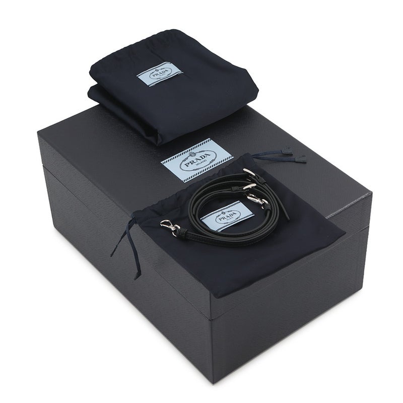 プラダ ハンドバッグ 巾着バッグ ラインストーン スタッズ ビーズ ナイロン 1BE067 PRADA 2ｗayショルダーバッグ 黒