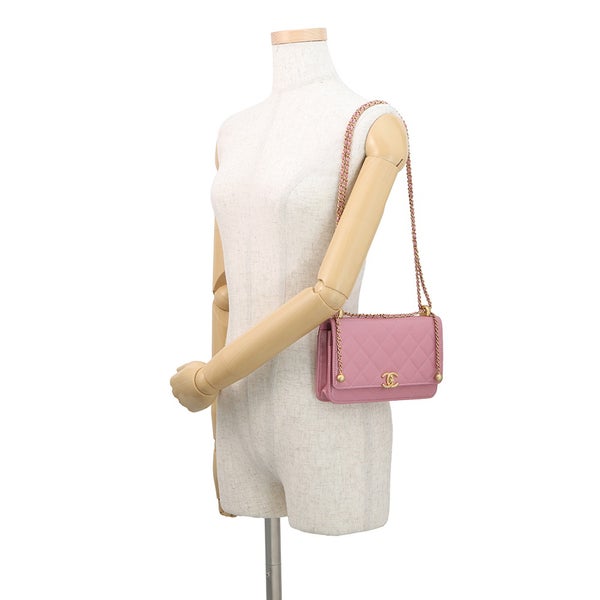 シャネル チェーンウォレット マトラッセ ココマーク ラムスキン AP2289 CHANEL ショルダーバッグ 財布