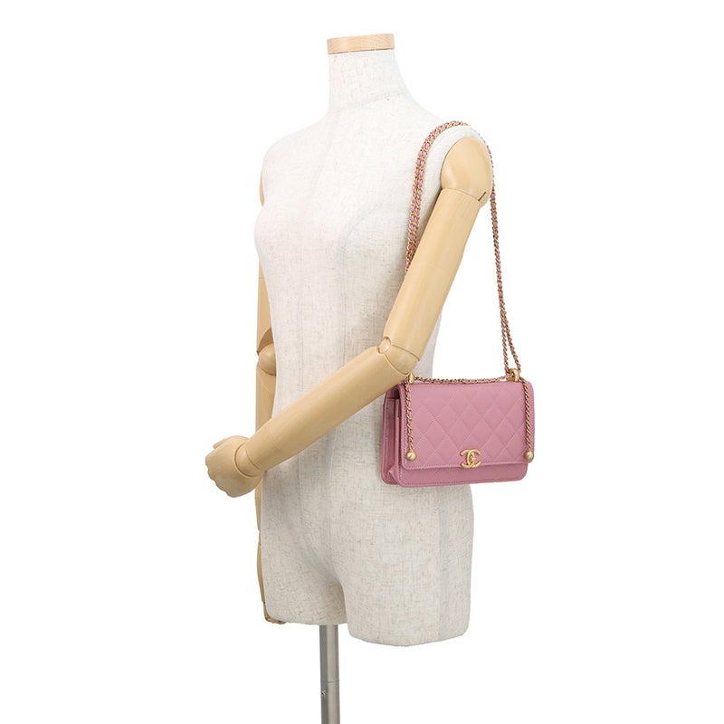 シャネル チェーンウォレット マトラッセ ココマーク ラムスキン AP2289 CHANEL ショルダーバッグ 財布