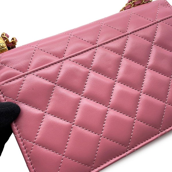 シャネル チェーンウォレット マトラッセ ココマーク ラムスキン AP2289 CHANEL ショルダーバッグ 財布