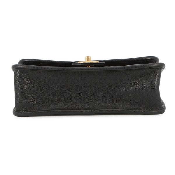 シャネル チェーンショルダーバッグ マトラッセ ココマーク トップハンドル キャビアスキンAS3653 CHANEL 黒