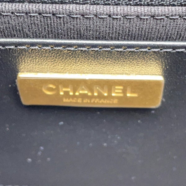 シャネル チェーンショルダーバッグ マトラッセ ココマーク トップハンドル キャビアスキンAS3653 CHANEL 黒