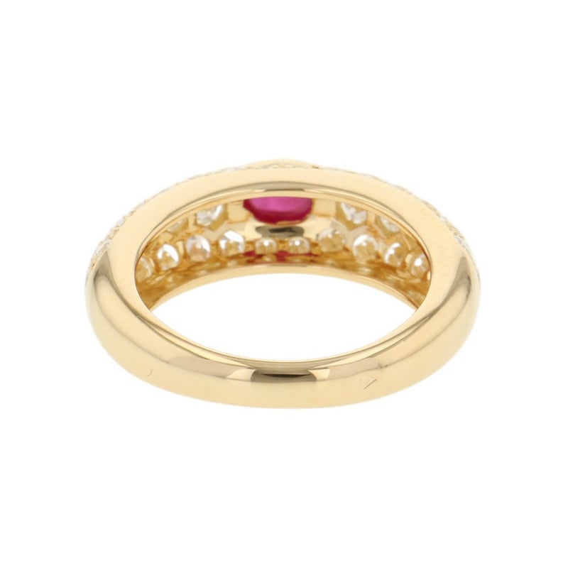 カルティエ リング ミミスター ルビー/ダイヤモンド パヴェダイヤ K18YGイエローゴールド サイズ51 Cartier 指輪