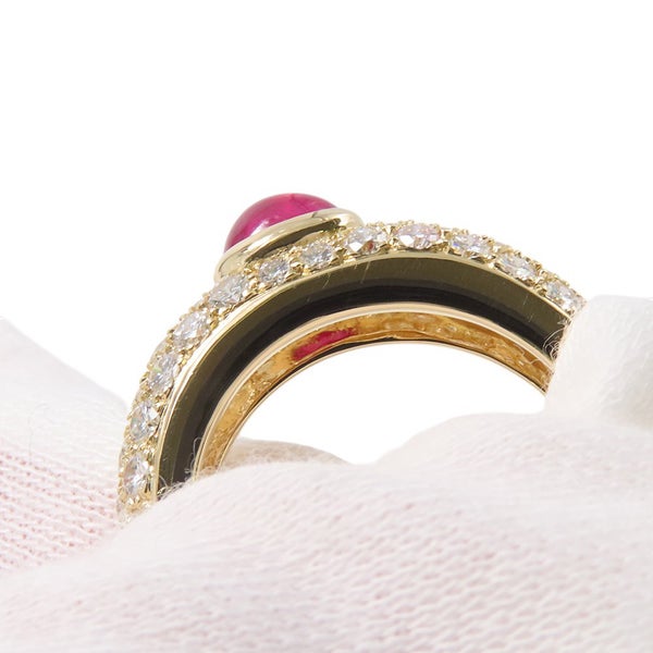 カルティエ リング ミミスター ルビー/ダイヤモンド パヴェダイヤ K18YGイエローゴールド サイズ51 Cartier 指輪