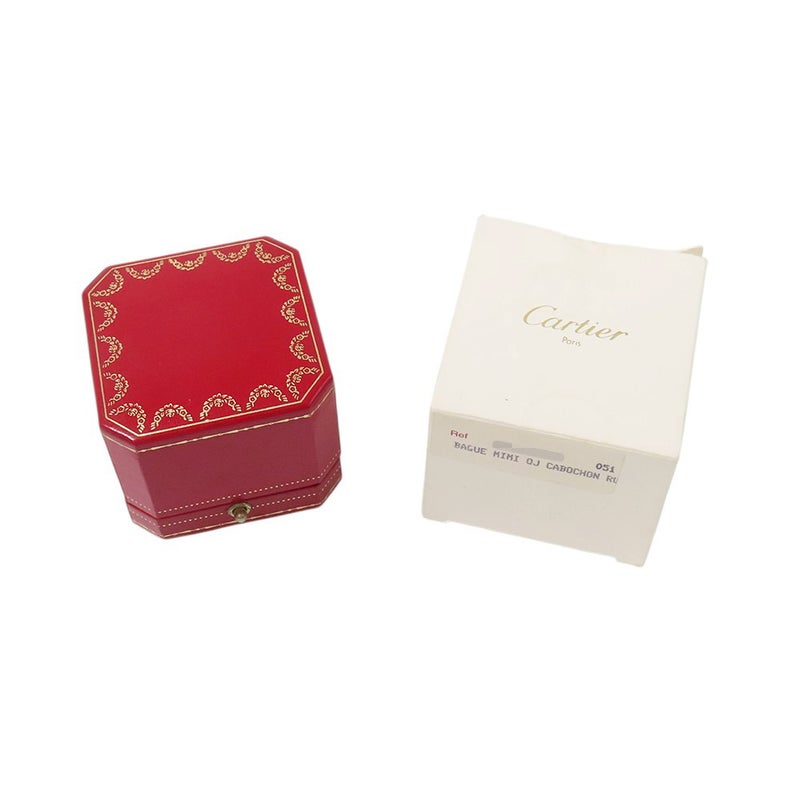 カルティエ リング ミミスター ルビー/ダイヤモンド パヴェダイヤ K18YGイエローゴールド サイズ51 Cartier 指輪