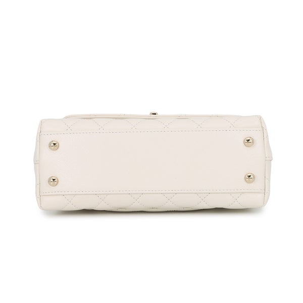 シャネル ハンドバッグ マトラッセ ココマーク ココハンドル キャビアスキン A92990 CHANEL 2wayショルダー 白