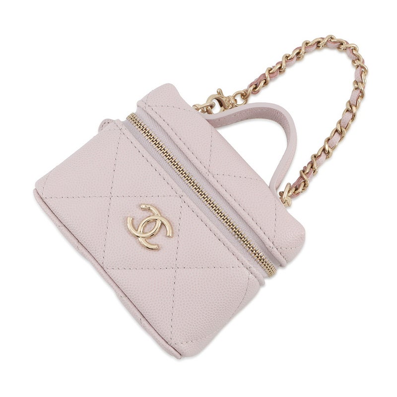 シャネル バッグチャーム ココマーク マトラッセ クラシック ミニバッグ チャーム キャビアスキン AP4897 CHANEL 小物入れ