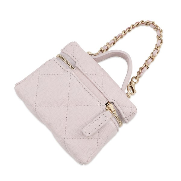 シャネル バッグチャーム ココマーク マトラッセ クラシック ミニバッグ チャーム キャビアスキン AP4897 CHANEL 小物入れ