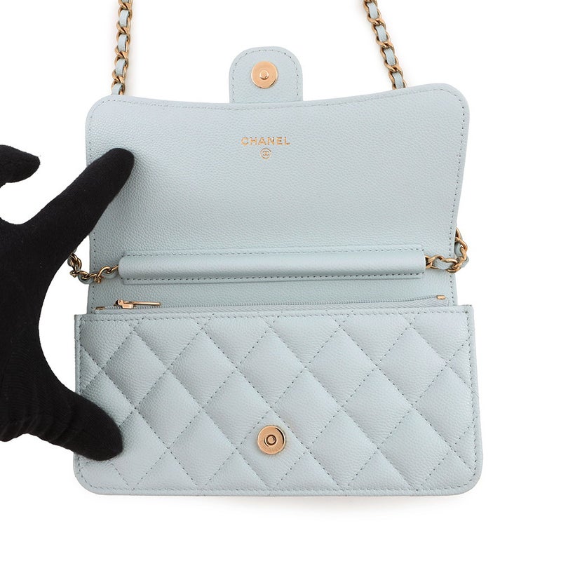 シャネル チェーンフォンケース マトラッセ ココマーク キャビアスキン AP3744 CHANEL スマホケース