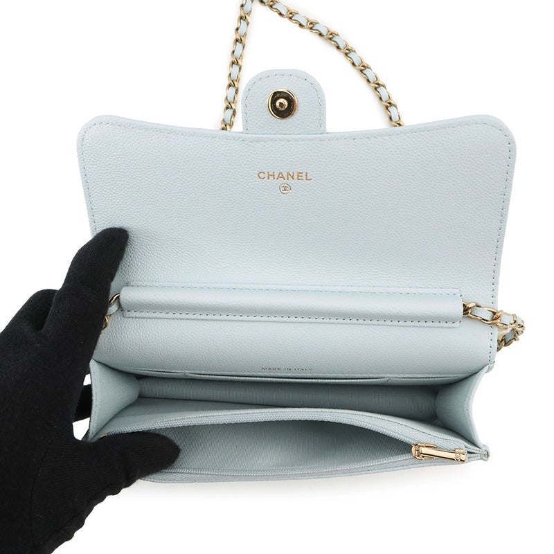 シャネル チェーンフォンケース マトラッセ ココマーク キャビアスキン AP3744 CHANEL スマホケース