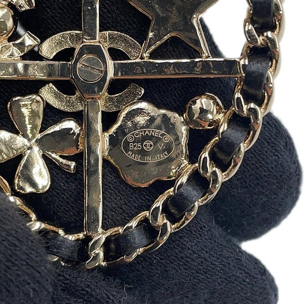 シャネル ブローチ ココマーク エンブレム アイコン ラインストーン フェイクパール B25V AB4702 CHANEL アクセサリー