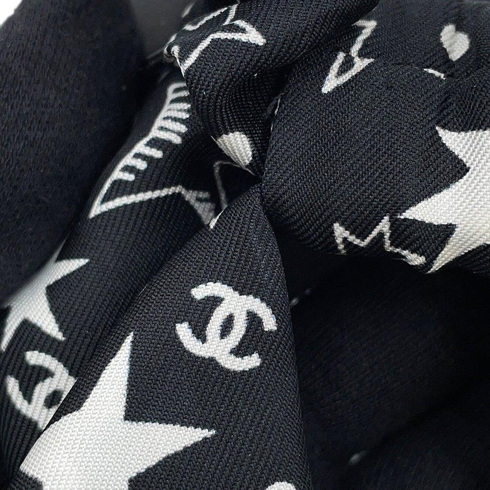シャネル シュシュ リボン 星柄 ロゴ シルク AAA746 CHANEL ヘア