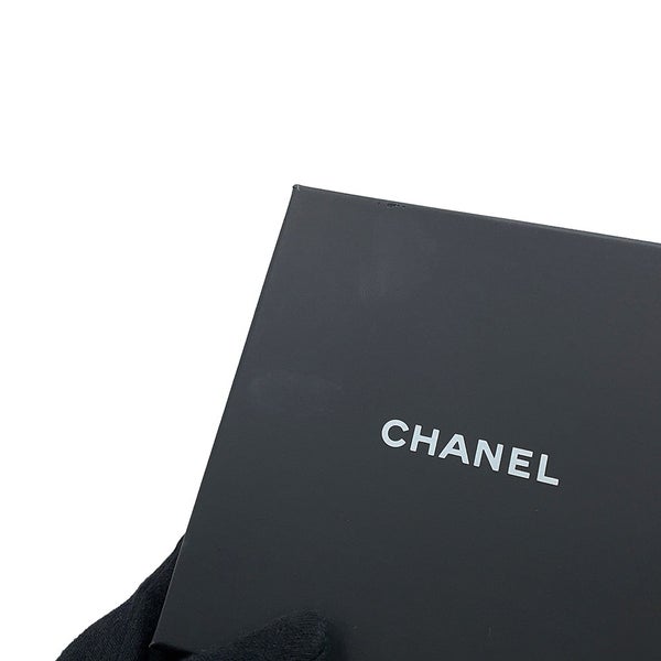 シャネル シュシュ リボン 星柄 ロゴ シルク AAA746 CHANEL ヘアアクセサリー 黒