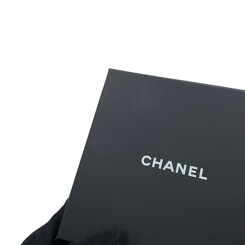 シャネル シュシュ リボン 星柄 ロゴ シルク AAA746 CHANEL ヘアアクセサリー 黒