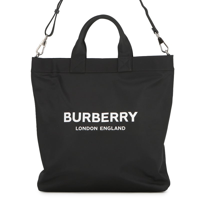 バーバリー トートバッグ ロゴ アルティエ ナイロン 8026233 BURBERRY 2way 黒