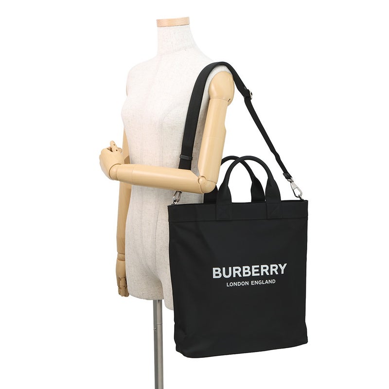 バーバリー トートバッグ ロゴ アルティエ ナイロン 8026233 BURBERRY 2way 黒