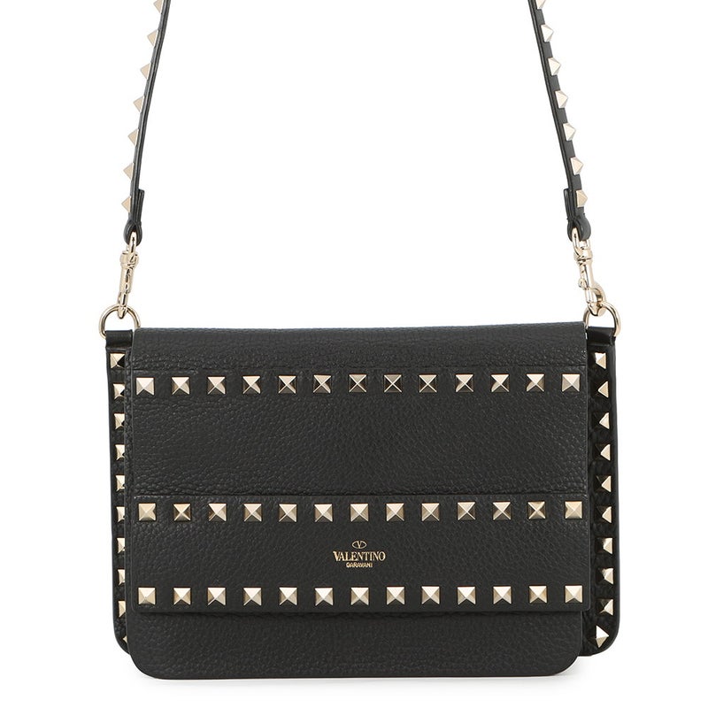 ヴァレンティノ・ガラヴァーニ ショルダーバッグ ロックスタッズ スモール レザー TW2B0E86YRK VALENTINO 黒