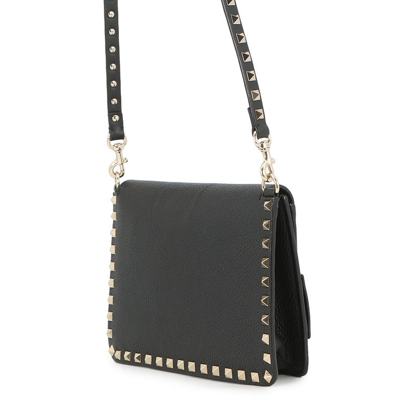 ヴァレンティノ・ガラヴァーニ ショルダーバッグ ロックスタッズ スモール レザー TW2B0E86YRK VALENTINO 黒