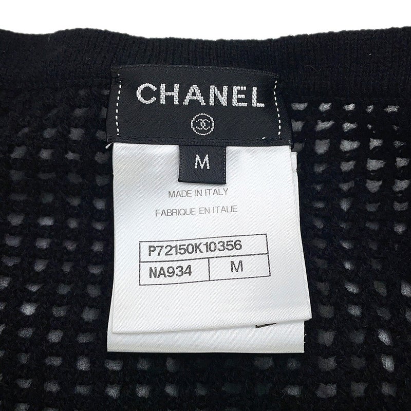 シャネル Ｔシャツ ココマーク ビスチェ 重ね着 レディースサイズM P72150 CHANEL 白 黒