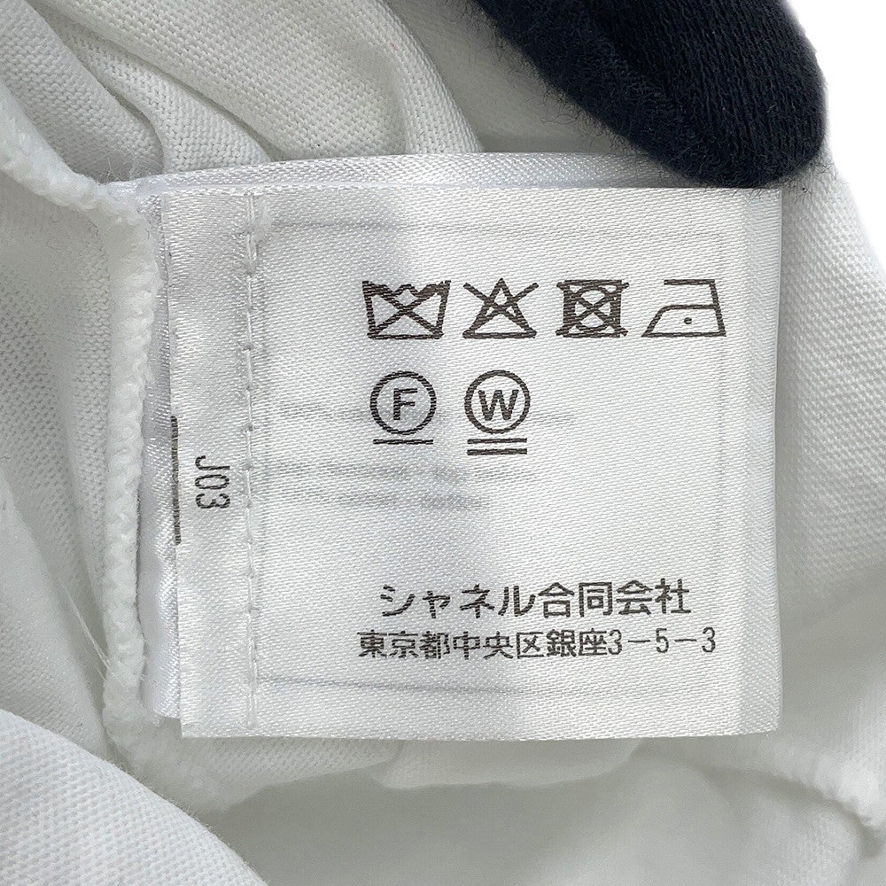シャネル Ｔシャツ ココマーク ビスチェ 重ね着 レディースサイズM P72150 CHANEL 白 黒 CHANEL - シャネル Tシャツ ココマーク ビスチェ 重ね着 レディース