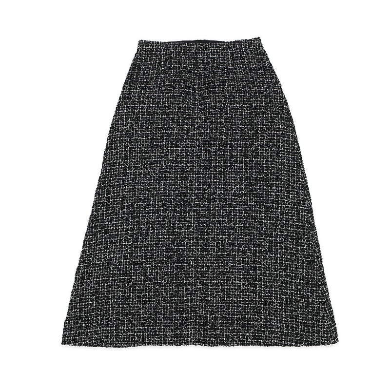 シャネル スカート ココマーク ツイード ロングスカート コットン レディースサイズ38 P78021 CHANEL 黒