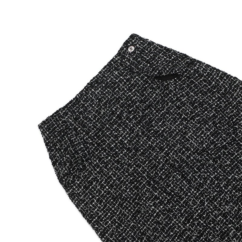 シャネル スカート ココマーク ツイード ロングスカート コットン レディースサイズ38 P78021 CHANEL 黒