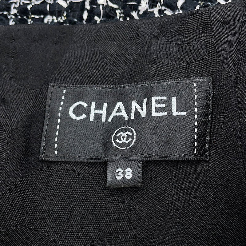 シャネル スカート ココマーク ツイード ロングスカート コットン レディースサイズ38 P78021 CHANEL 黒