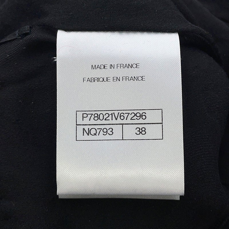 シャネル スカート ココマーク ツイード ロングスカート コットン レディースサイズ38 P78021 CHANEL 黒