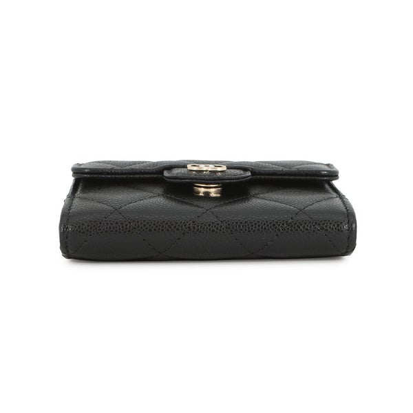 シャネル チェーンウォレット マトラッセ ココマーク カードケース ミニ キャビアスキン AP0238 CHANEL 財布 黒