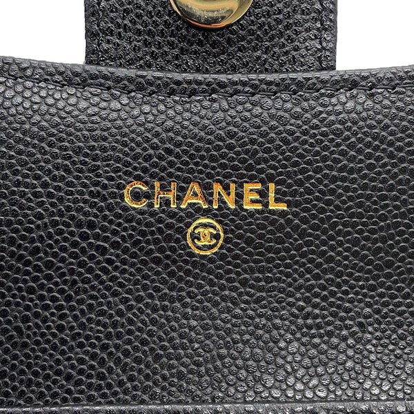 シャネル チェーンウォレット マトラッセ ココマーク カードケース ミニ キャビアスキン AP0238 CHANEL 財布 黒