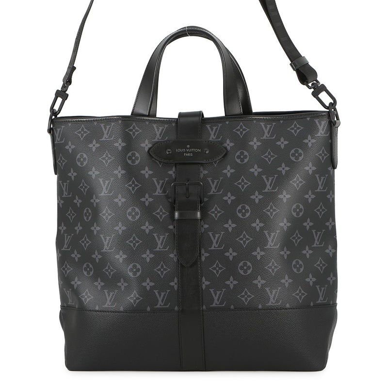 ルイヴィトン トートバッグ モノグラム・エクリプス ソミュール トート M45914 ヴィトン 2way ショルダーバッグ 黒 ブラック セール品