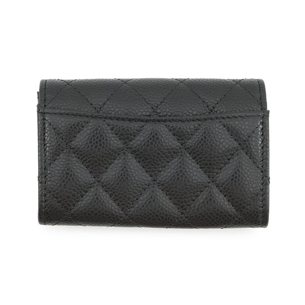 シャネル カードケース マトラッセ クラシックカードケース ココマーク キャビアスキン AP0214 CHANEL 名刺入れ 黒