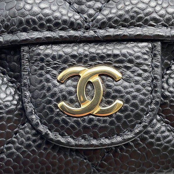 シャネル カードケース マトラッセ クラシックカードケース ココマーク キャビアスキン AP0214 CHANEL 名刺入れ 黒