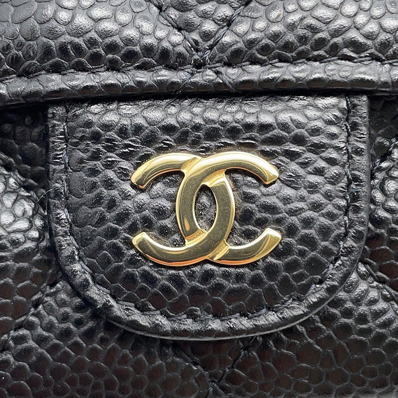 シャネル カードケース マトラッセ クラシックカードケース ココマーク キャビアスキン AP0214 CHANEL 名刺入れ 黒