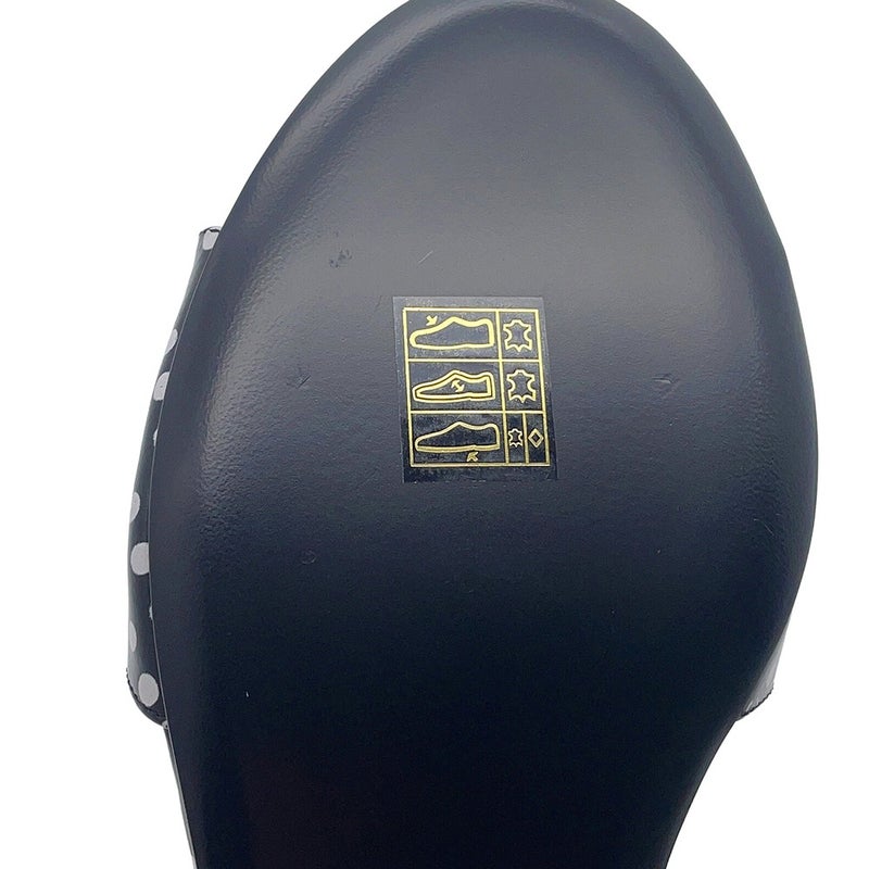 シャネル サンダル ココマーク  カメリア ドット ラムスキン レディースサイズ38C G45499 靴 ミュール 黒 白