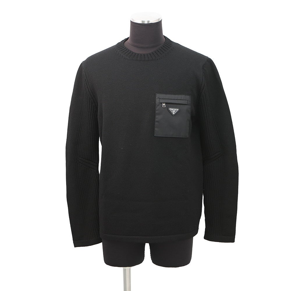 PRADA プラダ ニット・セーター 40(M位) 黒 【古着】【中古】 PRADA（プラダ）ニット・セーター 黒 サイズ:40(M位) レディース